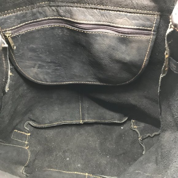 Backpack Large Handcrafted Rucksack Brown Thick Leather ALL THE PRETTY HORSES - Picture 6 of 10